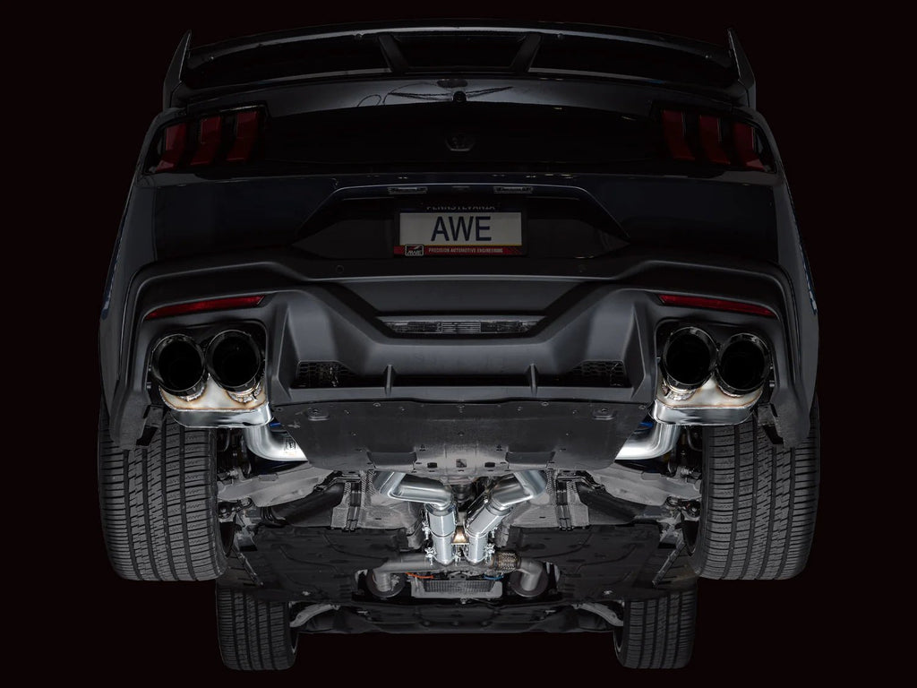 AWE 2024 Ford Mustang Dark Horse SwitchPath Catback Quad Diamond Black Tips - AWE3025-43375