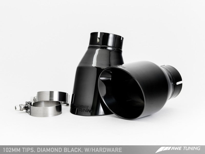 AWE Tuning Audi C7 A6 3.0T Touring Edition Exhaust - Dual Outlet Diamond Black Tips - AWE3015-33052