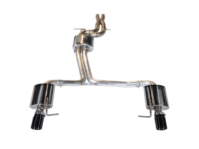 AWE Tuning Audi C7 A6 3.0T Touring Edition Exhaust - Dual Outlet Diamond Black Tips - AWE3015-33052