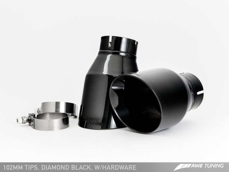 AWE Tuning Audi C7 A6 3.0T Touring Edition Exhaust - Dual Outlet Diamond Black Tips - AWE3015-33052