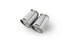 Remus Pair Stainless Steel 102mm Angled Straight Cut Chrome Clamp-on Exhaust Tips