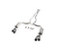 Roush 18-23 Mustang 5.0L V8 Black Tip Cat Back Exhaust Kit (Quad Tip Non-Active)