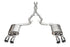 Corsa 2024 Ford Mustang Dark Horse 5.0L Xtreme Valved Catback w/ Quad Polished Straight PS Tip