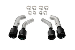 Corsa 2016-2024 Chevrolet Camaro SS / ZL1 Black Carbon Fiber 4.5in Twin Tip Kit