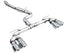 AWE 2022-2024 Volkswagen Golf R MK8 3" Track Catback w/ Chrome Silver Tips