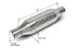 SLP Universal LoudMouth II 2.5" Inlet / Outlet Bullet-Type Muffler