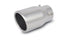 Vibrant Universal Polished Exhaust Tip 2.25" Inlet/3" Outlet/5.5" Length Angle Cut Rolled Edge