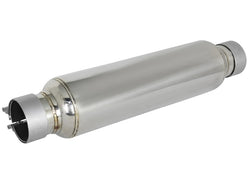 aFe MACH Force-Xp 304 SS Resonator 2.5in Inlet/Outlet x 4in Dia x 15in Body x 19in L
