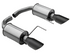 Roush 2015 Mustang V6 / EcoBoost Black Tip Axle Back Exhaust