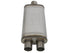 aFe MACHForce XP SS Muffler 3in Center Inlet / 2.5in Dual Outlets 18in L x 9in W x4in H Body
