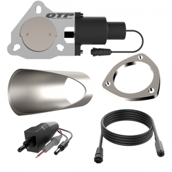QTP 3" QTP Electric Exhaust Cutout DIY Combo Kit (Includes QTEC30 & 10301)