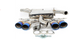 Invidia 14-17 Volkswagen Golf-R Q300 Quad Oval Titanium Burnt Tips Cat-back Exhaust