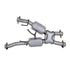 BBK 79-93 Mustang 5.0 Short Mid X Pipe w Catalytic Converters 2-1/2 For Automatic Long Tube Headers
