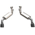 QTP 14-15 Chevrolet Camaro SS 6.2L 304SS AR3 Axle Back Exhaust w/4.5in Black Tips