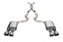 Corsa 20-22 Ford Mustang GT500 3.0in Dual Rear Exit Catback w/ Twin 5.0in Polish Slash Cut Pro Tips
