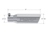 MBRP Universal Polished Exhaust Tip 2.5" Inlet/3.5" Outlet/12" Length Angled Rolled End