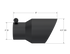 MBRP Black-Coated T304 SS Universal Tip 3" Inlet/4.5" Outlet/8" Length