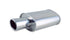 Vibrant StreetPower Oval Muffler with 4" Round Tip Angle Cut Rolled Edge - 2.5in inlet I.D.
