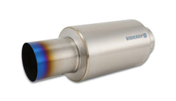 Vibrant Titanium Muffler w/ Straight Cut Burnt Tip 4" Inlet/Outlet