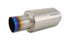 Vibrant Titanium Muffler w/ Straight Cut Burnt Tip 4" Inlet/Outlet
