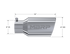 MBRP Universal Polished Exhaust Tip 4" Inlet/6 Outlet/12" Length Angled Rolled End