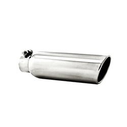 MBRP Universal Polished Exhaust Tip 2.25" Inlet/3.5" Outlet/12" Length Angled Cut Rolled End