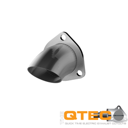 QTP 3" Bolt-On QTEC Adjustable Turn Down Polished Stainless Steel