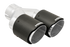 MBRP Universal Carbon Fiber Exhaust Tips 3" ID/ Dual 4" OD Out Staggered/L 9.37"/R 9.87"
