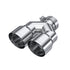 MBRP Universal Polished SS Exhaust Tip 3" Inlet/Dual 4" Outlet/Staggered L 9.87"/R 9.37"