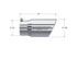 MBRP Universal Polished Exhaust Tip 5" Inlet/6" Outlet/12" Length Angled Rolled End