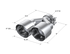 MBRP Universal Polished T304 SS 2.5" Inlet/4" Dual Outlet/9.5" Length