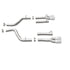 MagnaFlow Axle-Back, SS, 2.5in, Quad Split Rear 3.5in Tip 2015 Dodge Challenger 3.6L V6