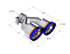 MBRP Universal Burnt End Exhaust Tip 2.5" Inlet/Dual 4" Outlet/9/9.5" Length (Driver Side)