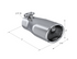 MBRP Universal Polished Exhaust Tip 2.5" Inlet/3" Outlet/7" Length