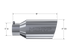 MBRP Universal Polished Exhaust Tip 5" Inlet/8" Outlet/18" Length Rolled End