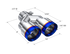 MBRP SS Burnt End Exhaust Tip 2.5" Inlet/Dual 3.5" Outlet/9.5" Length