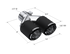 MBRP Universal Carbon Fiber Dual Exhaust Tip 2.5" Inlet/Dual 3.5" Outlet/ 9/9.5" Length