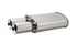 Vibrant StreetPower Turbo Oval Muff w/ Dual 3.5" Round Tips Straight Cut Bev Edge 3" inlet I.D.