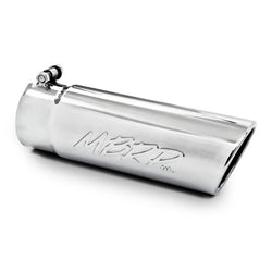 MBRP Universal Polished Exhaust Tip 3.5" Inlet/4" Outlet/10" Length Angled Rolled End