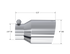 MBRP Universal Polished T304 SS Tip 2.5" Inlet/4" Outlet/6.5" Length