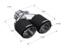 MBRP Universal Carbon Fiber Exhaust Tips 3" ID/ Dual 4" OD Out Staggered/L 9.37"/R 9.87"