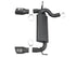aFe 2007-2018 Jeep Wrangler (JK) V6 2.5" 409 SS Axle-Back Exhaust w/ Black Tips - AFE49-48061-B