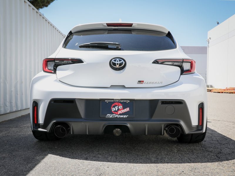 aFe 2023-2024 Toyota GR Corolla 1.6L Triple Exit Catback Exhaust w/ Black Tips - AFE49-36067-B
