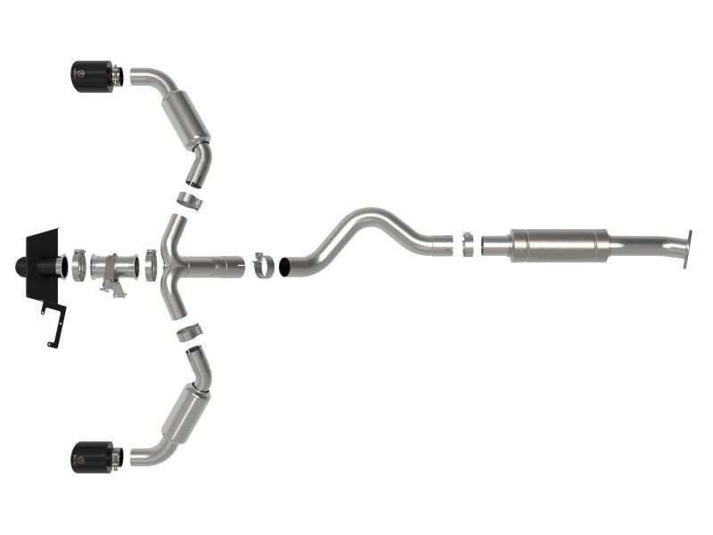 aFe 2023-2024 Toyota GR Corolla 1.6L Triple Exit Catback Exhaust w/ Black Tips - AFE49-36067-B