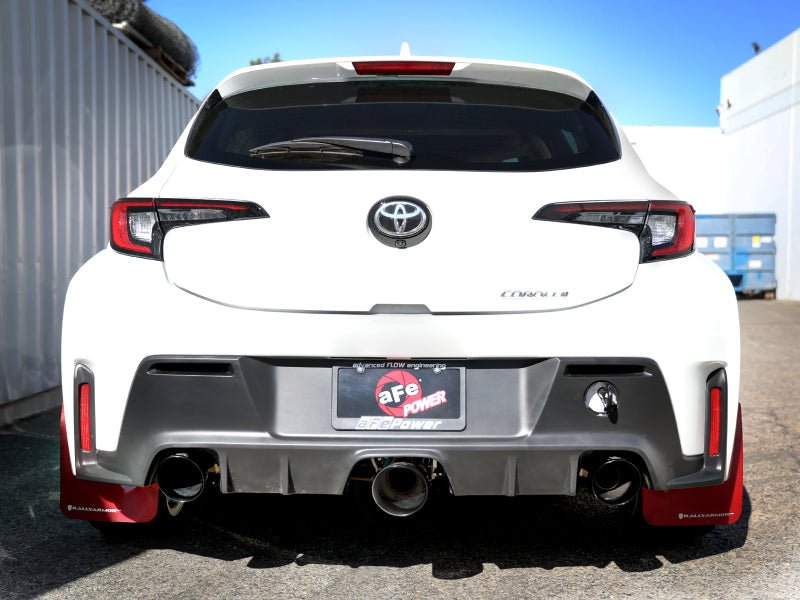 aFe 23-24 Toyota GR Corolla L3 1.6L (t) Gemini XV 3in to 2-1/2in Cat Back Exhaust w/ Black Tips -