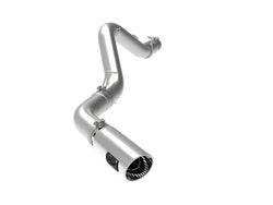 aFe Large Bore-HD 5 IN 409 SS DPF-Back Exhaust System w/Polished Tip 20-21 GM Truck V8-6.6L - AFE49-44125-P