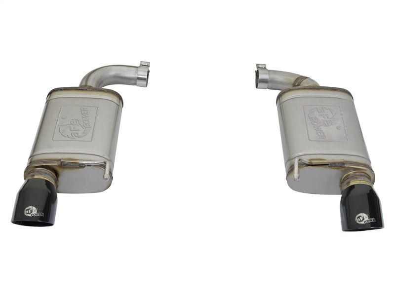 aFe MACHForce XP 2.5in 409 Stainless Axle Back Exhaust w/ Black Tips 15-17 Ford Mustang I4-2.3L (t) - AFE49-43085-B