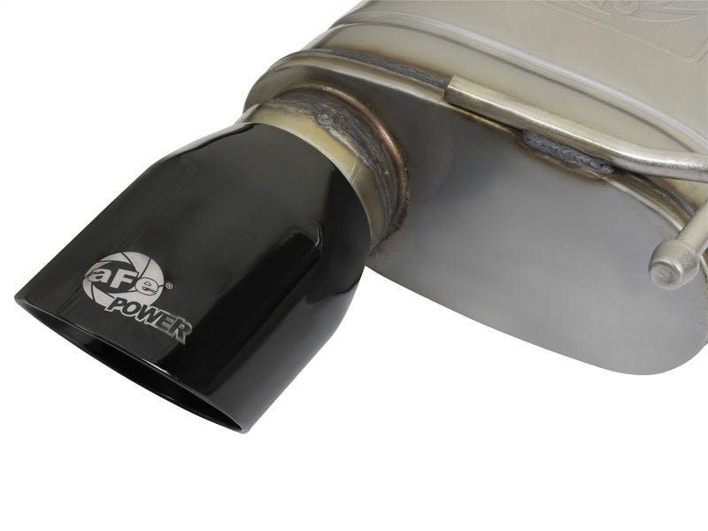 aFe MACHForce XP 2.5in 409 Stainless Axle Back Exhaust w/ Black Tips 15-17 Ford Mustang I4-2.3L (t) - AFE49-43085-B