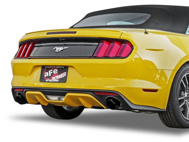 aFe MACHForce XP 2.5in 409 Stainless Axle Back Exhaust w/ Black Tips 15-17 Ford Mustang I4-2.3L (t) - AFE49-43085-B