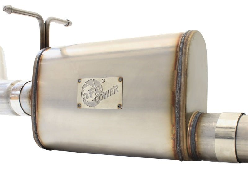 aFe MACHForce XP Exhaust 3in-3.5in SS Single Side Ext CB w/ Polish Tip 99-04 Ford F-250 V8 5.4L/6.8L - AFE49-43076-P